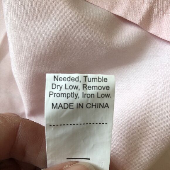 Shein Peach Boxy Shirt Women Pink Peach Design Button Collar Short Sleeve Large - Picture 12 of 12